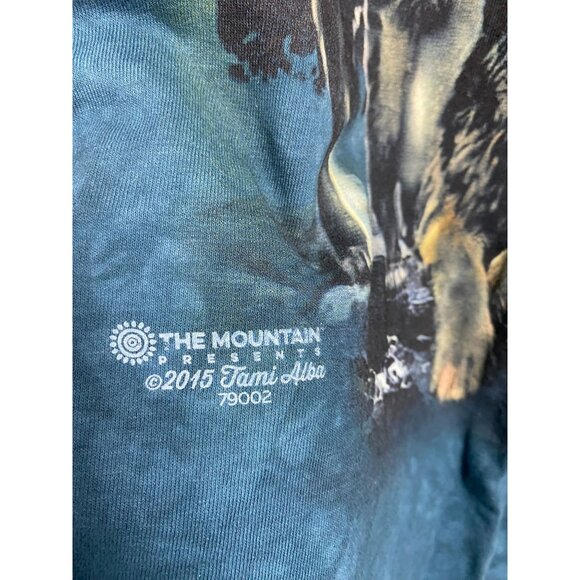 The Mountain 2015 Tani Alba Moon Wolf Long Sleeve Top Size Large Tie dye Blue - Picture 11 of 11